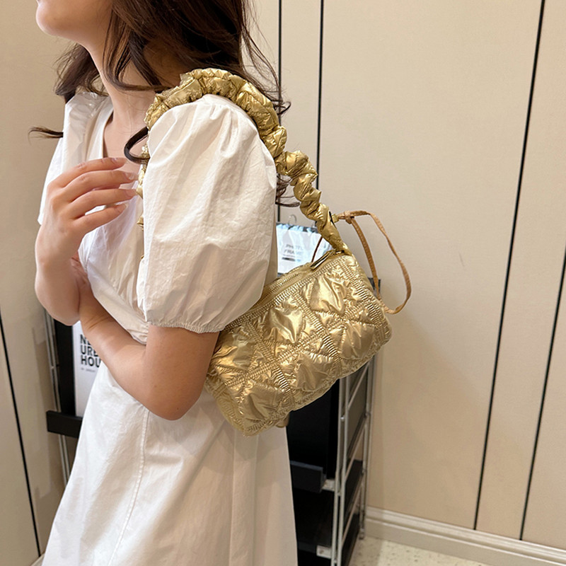 Ženska prošivena torba s naborima Najlonske torbe na rame za žene Ručne torbe Tote Crossbody Messenger torbe Shopper Torbice Clutch 2023