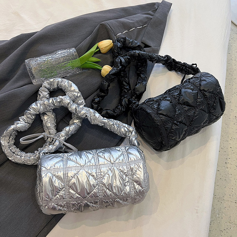 Ženska prošivena torba s naborima Najlonske torbe na rame za žene Ručne torbe Tote Crossbody Messenger torbe Shopper Torbice Clutch 2023