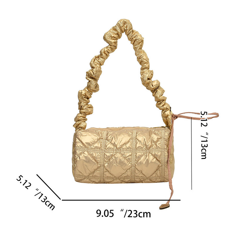 Ženska prošivena torba s naborima Najlonske torbe na rame za žene Ručne torbe Tote Crossbody Messenger torbe Shopper Torbice Clutch 2023