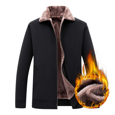 Îmbrăcăminte pentru bărbați Paltoane stilate pentru bărbați Jachetă H cu fantă solidă, iarnă, cu buzunar, mânecă cu fermoar, cu guler lung.