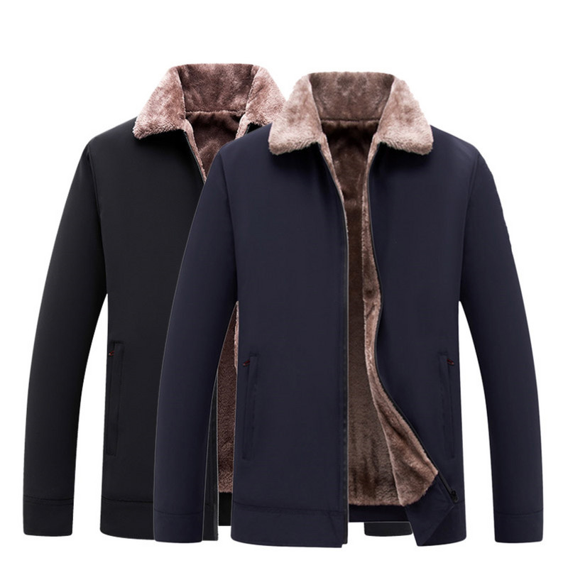 Îmbrăcăminte pentru bărbați Paltoane stilate pentru bărbați Jachetă H cu fantă solidă, iarnă, cu buzunar, mânecă cu fermoar, cu guler lung.