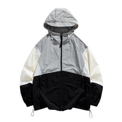 Ανδρικά Ρούχα Βροχή Καλοκαιρινό Αδιάβροχο Ανδρικό Μπουφάν Αντιανεμικό Ανδρικό Αντηλιακό Αθλητικά Φθινοπωρινά Μπουφάν εξωτερικού χώρου Αναπνεύσιμο παλτό