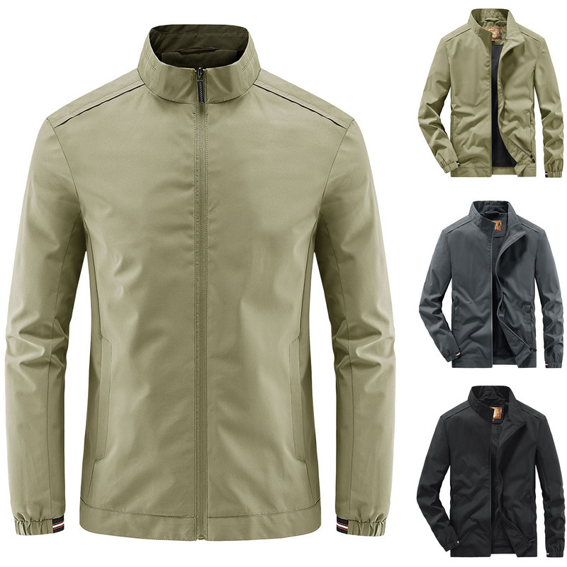 Χειμερινά Μπουφάν Ανδρικά Ανδρικά Παλτό Western Jacket Μασίφ Slim Pocket Stcollar Zipper Μακρυμάνικο Fly Ανδρικό παλτό Αδιάβροχο