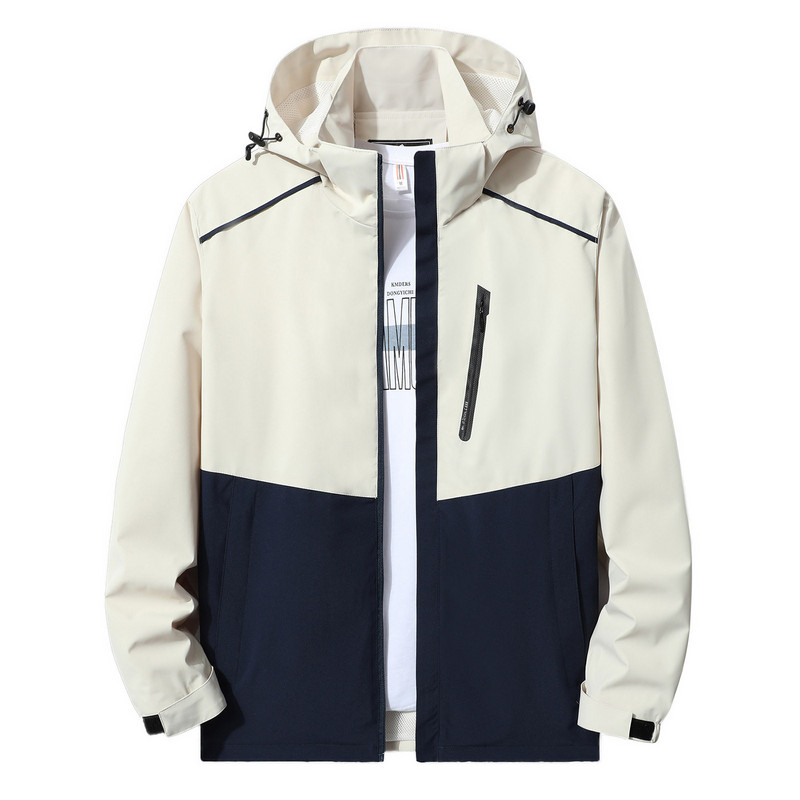 Kaputi Muški džepni dugi za prorez Odvojiva jakna Patchwork vanjski dugi rukav s patentnim zatvaračem otporan na letenje Muški kaput