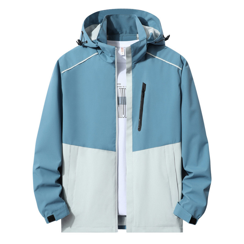 Kaputi Muški džepni dugi za prorez Odvojiva jakna Patchwork vanjski dugi rukav s patentnim zatvaračem otporan na letenje Muški kaput