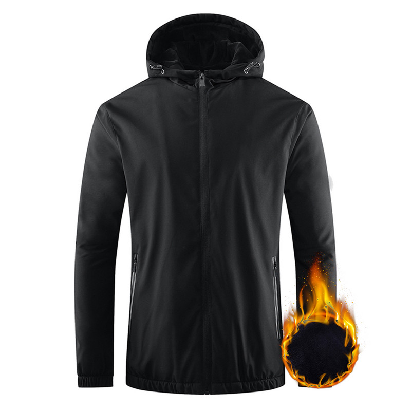 Ανδρικά ρούχα Ανδρικά πουλόβερ Μασίφ μπουφάν Χειμερινό μακρύ H Εξωτερική κουκούλα με μανίκι φερμουάρ Fly Rain Ανδρικό παλτό καλοκαιρινό μπουφάν