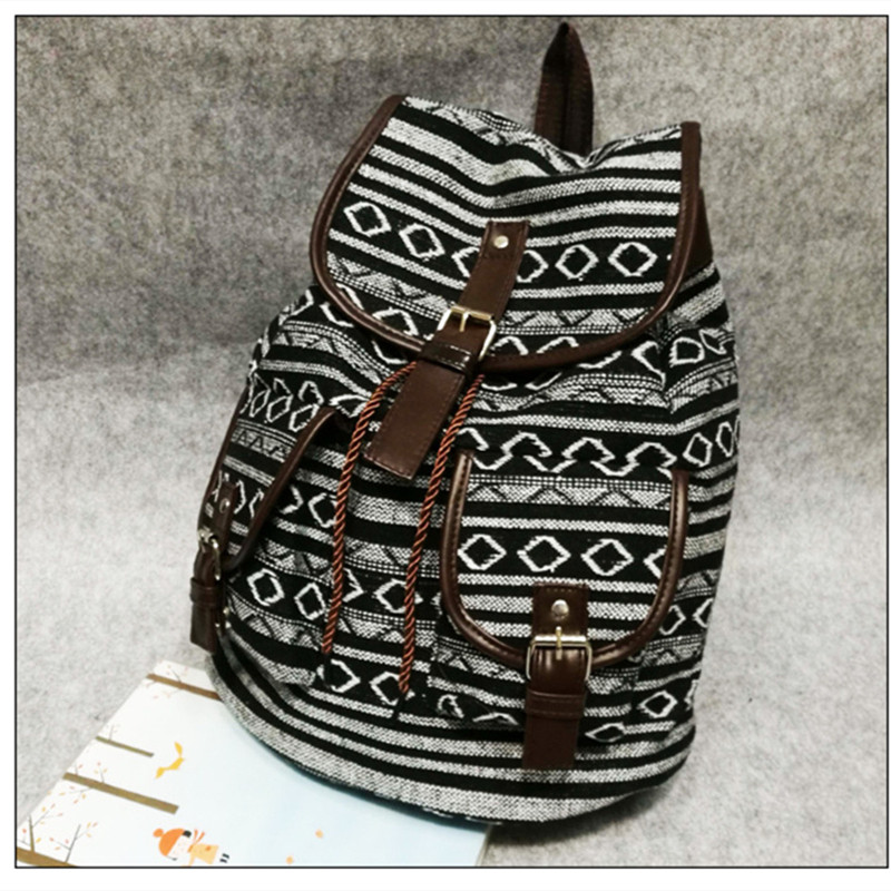 Rucsac tipărit pentru femei Genți de școală din pânză pentru adolescenți Geantă mare de umăr Rucsac de călătorie de weekend Bolsas Mochilas Femininas