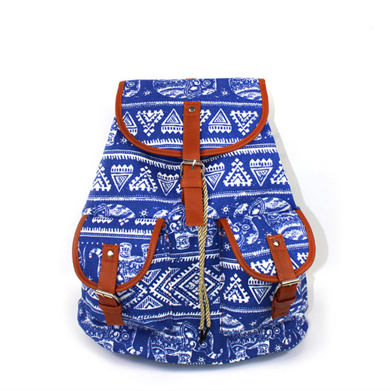 Rucsac tipărit pentru femei Genți de școală din pânză pentru adolescenți Geantă mare de umăr Rucsac de călătorie de weekend Bolsas Mochilas Femininas