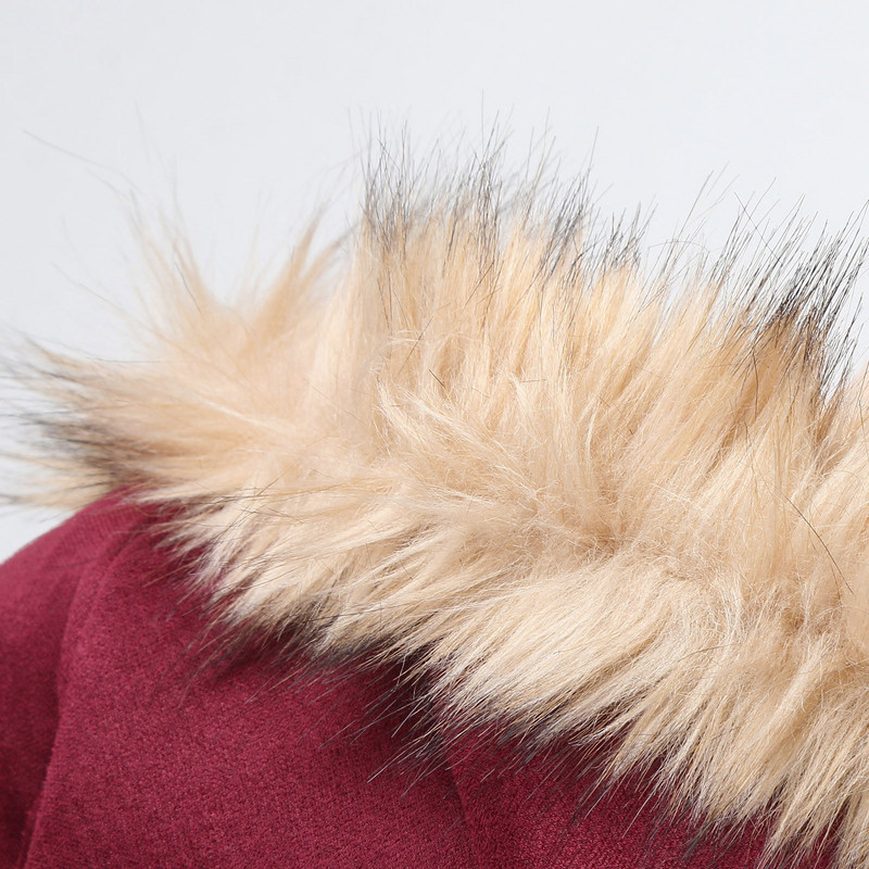 Meeste rõivad Kapuutsiga revääriga Meeste Talvejope Mantel krae nööp Meeste Nahast varrukatega Pikad polsterdatud jope jakk Hele