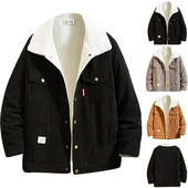 Ανδρικό φθινοπωρινό μπουφάν Fleece Ανδρικό τζάκετ Μασίφ Χειμερινό Μεγάλο Χαλαρό Παλτό Παλτό Μπουφάν τσέπης Χρώμα Quick Long For Men