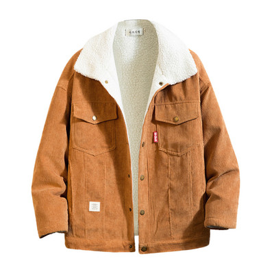 Ανδρικό φθινοπωρινό μπουφάν Fleece Ανδρικό τζάκετ Μασίφ Χειμερινό Μεγάλο Χαλαρό Παλτό Παλτό Μπουφάν τσέπης Χρώμα Quick Long For Men