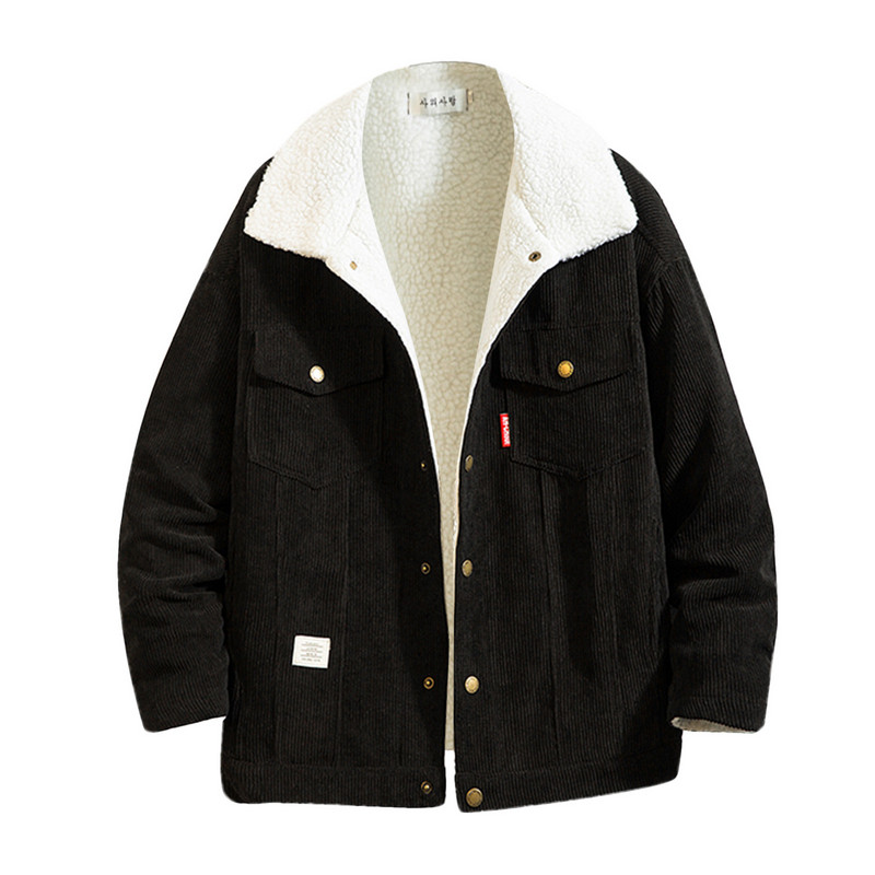 Ανδρικό φθινοπωρινό μπουφάν Fleece Ανδρικό τζάκετ Μασίφ Χειμερινό Μεγάλο Χαλαρό Παλτό Παλτό Μπουφάν τσέπης Χρώμα Quick Long For Men