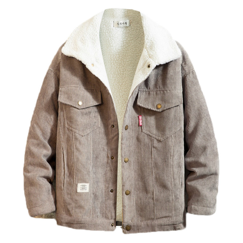 Ανδρικό φθινοπωρινό μπουφάν Fleece Ανδρικό τζάκετ Μασίφ Χειμερινό Μεγάλο Χαλαρό Παλτό Παλτό Μπουφάν τσέπης Χρώμα Quick Long For Men