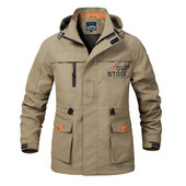 Muška odjeća Jakne Muške čvrste vanjske jakne Odvojiva višestruka kapuljača s dugim rukavima i patentnim zatvaračem Topli kaput Kišna jakna Muškarci