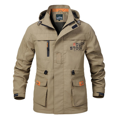 Muška odjeća Jakne Muške čvrste vanjske jakne Odvojiva višestruka kapuljača s dugim rukavima i patentnim zatvaračem Topli kaput Kišna jakna Muškarci