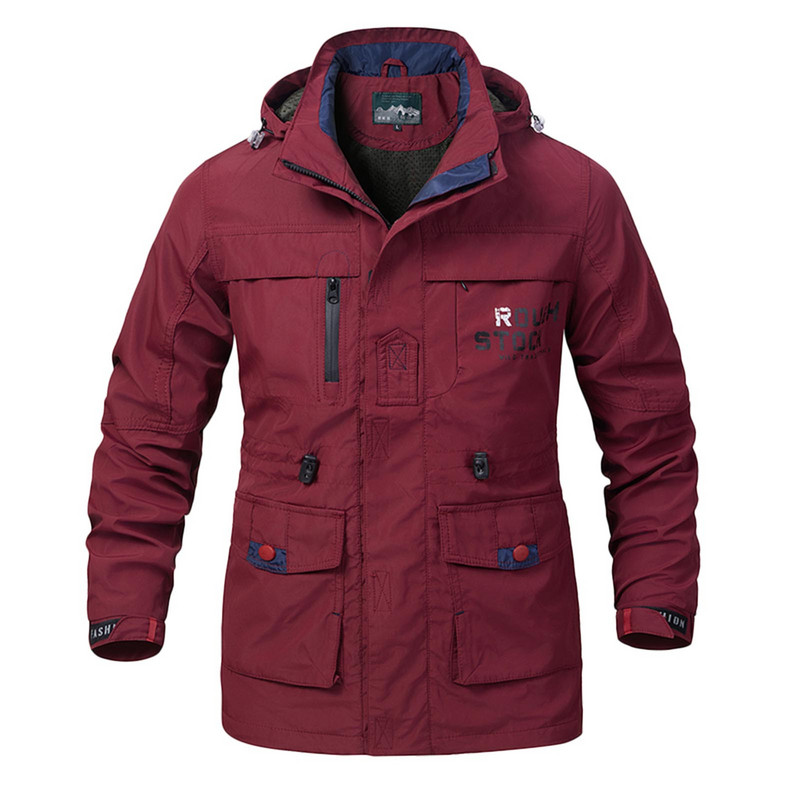 Muška odjeća Jakne Muške čvrste vanjske jakne Odvojiva višestruka kapuljača s dugim rukavima i patentnim zatvaračem Topli kaput Kišna jakna Muškarci