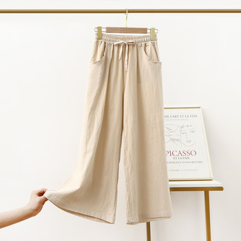 Fdfklak Pantalones De Mujer Νέα Βαμβακερά Λινά Παντελόνια Πυτζάμες Γυναικεία Φαρδιά Παντελόνια Γυναικεία Πυζόνια Άνοιξη Καλοκαίρι Σπίτι Παντελόνι