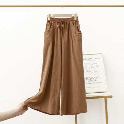 Fdfklak Pantalones De Mujer Nové bavlnené ľanové pyžamové nohavice pre ženy Široké nohavice Dámske pyžamové oblečenie Jarné letné domáce nohavice