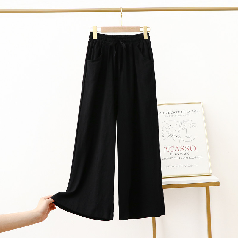 Fdfklak Pantalones De Mujer Nové bavlnené ľanové pyžamové nohavice pre ženy Široké nohavice Dámske pyžamové oblečenie Jarné letné domáce nohavice