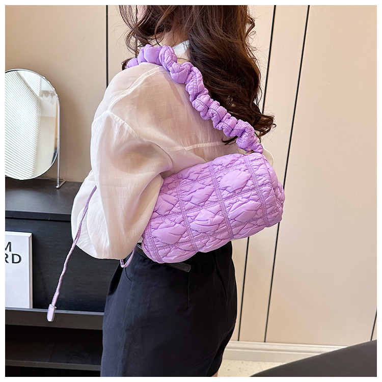 Τσάντα ρυτίδων για γυναίκες Τσάντες ώμου Cloud Τσάντες χιαστί με επένδυση Πλισέ τσάντες χιαστί καπιτονέ Τσάντες χειρός Κυλινδρικές τσάντες μασχάλης 2023 주름가방