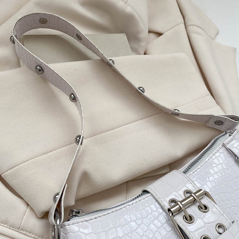 Naiste moodne õlakott Gooti stiilis naiste kott lahe stiil trendikas rokkott tüdrukute käekott Y2K neetkett reisipuhkuseks Iga päev