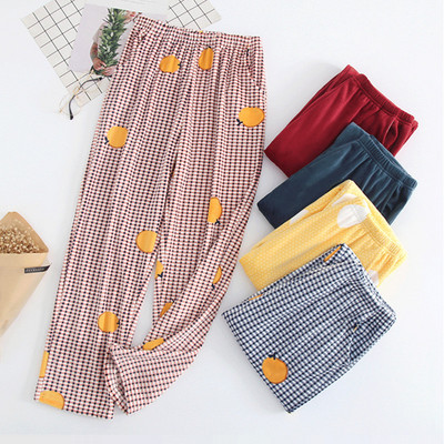 Lounge Wear Warm Thicken Pantalones De Mujer Nauji rudens žieminiai miegui Pižamos Pant Island Velvet namų pižamos kelnės