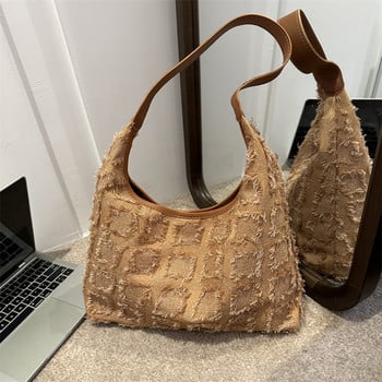 Τσάντες φθινοπώρου Winter Totes για γυναίκες Shopper κορίτσια Τσάντες χειρός Φερμουάρ Eco Περιβαλλοντικές τσάντες ώμου Patchwork Μεγάλης Χωρητικότητας