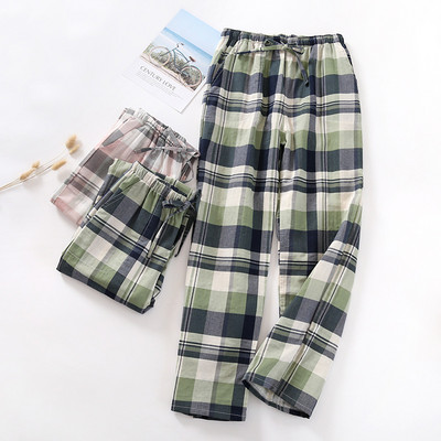 Fdfklak Summer Couple Cotton Pižama Sleepwear Pants Hot Sale Miego kelnės, skirtos vyriškai pižamos kelnės, apatinės Laisvos namų kelnės