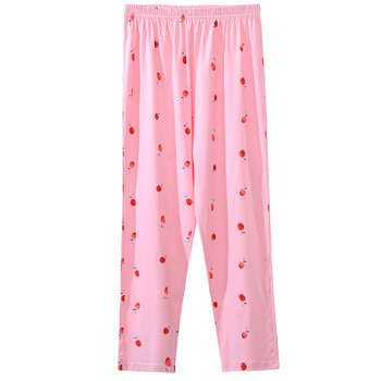 Fdfklak New Pantalones De Mujer Cotton Casual Pajama Παντελόνι Εκτύπωση Άνοιξη Φθινόπωρο Σπίτι Φορέστε Παντελόνι Φαρδιά Γυναικεία Πυζά Παντελόνια