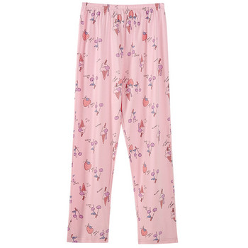 Fdfklak New Pantalones De Mujer Cotton Casual Pajama Παντελόνι Εκτύπωση Άνοιξη Φθινόπωρο Σπίτι Φορέστε Παντελόνι Φαρδιά Γυναικεία Πυζά Παντελόνια