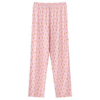 Fdfklak New Pantalones De Mujer Cotton Casual Pajama Παντελόνι Εκτύπωση Άνοιξη Φθινόπωρο Σπίτι Φορέστε Παντελόνι Φαρδιά Γυναικεία Πυζά Παντελόνια