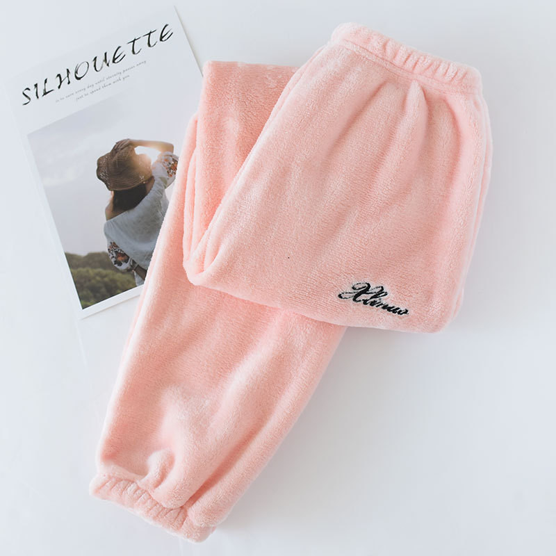 Fdfklak Φθινόπωρο Χειμώνας Ζευγάρι Sleep Bottoms Ζεστό φανελένιο σαλόνι Φορέστε χαριτωμένα εμπριμέ νυχτερινά παντελόνια Home Παντελόνια Loose Sleepwear