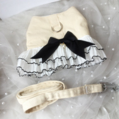 Vestă subțire pentru câini Fusta câine pisică ham set lesă vestă cu plasă respirabilă hamuri ajustabile pentru câini mici lesă accesorii pentru cățeluși