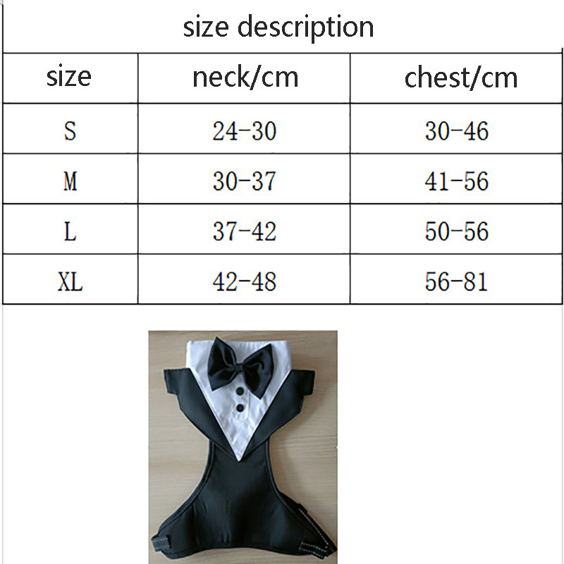 Σμόκιν για σκύλους με σετ λουριών, λουρί για σκύλους, λουρί για κατοικίδια που αναπνέει με μαλακό διχτυωτό πλέγμα με παπιγιόν, λουρί για σκύλους μεσαίου μεγέθους