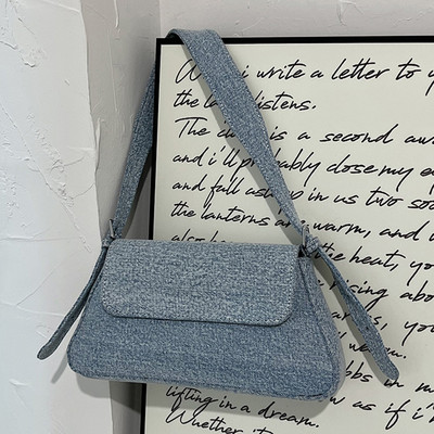 Γυναικείες τσάντες ρετρό υψηλής ποιότητας Τζιν ώμου Τσάντα μασχάλης Εκλεκτές φθινοπωρινές σχεδιαστές Νέα ιδιοσυγκρασία τσαντάκια μόδας