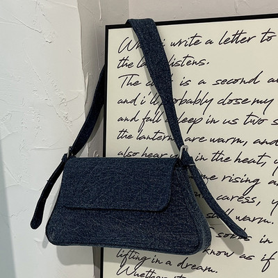 Γυναικείες τσάντες ρετρό υψηλής ποιότητας Τζιν ώμου Τσάντα μασχάλης Εκλεκτές φθινοπωρινές σχεδιαστές Νέα ιδιοσυγκρασία τσαντάκια μόδας