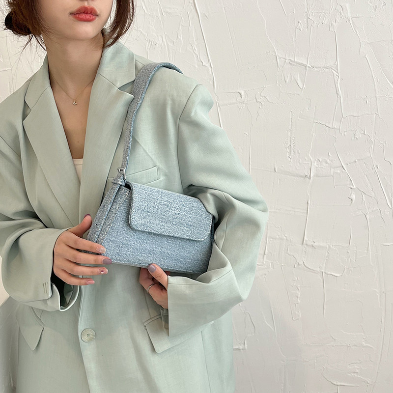 Γυναικείες τσάντες ρετρό υψηλής ποιότητας Τζιν ώμου Τσάντα μασχάλης Εκλεκτές φθινοπωρινές σχεδιαστές Νέα ιδιοσυγκρασία τσαντάκια μόδας