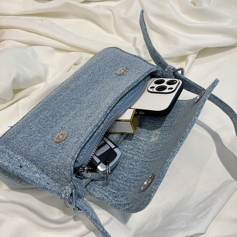 Γυναικείες τσάντες ρετρό υψηλής ποιότητας Τζιν ώμου Τσάντα μασχάλης Εκλεκτές φθινοπωρινές σχεδιαστές Νέα ιδιοσυγκρασία τσαντάκια μόδας