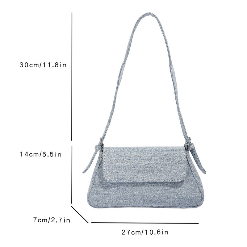 Γυναικείες τσάντες ρετρό υψηλής ποιότητας Τζιν ώμου Τσάντα μασχάλης Εκλεκτές φθινοπωρινές σχεδιαστές Νέα ιδιοσυγκρασία τσαντάκια μόδας