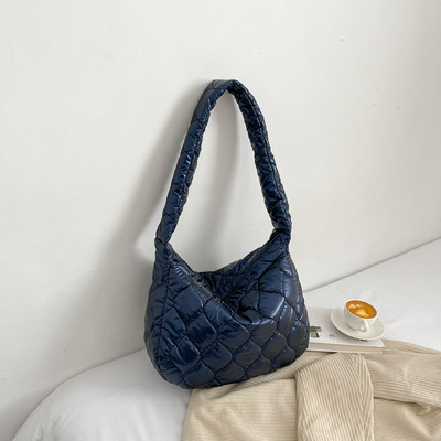 Φθινοπωρινές χειμερινές τσάντες αγγελιοφόρων μεγάλης χωρητικότητας Καπιτονέ τσάντα commute δικτυωτό μοτίβο Soft Casual Portable για κορίτσια Ψώνια