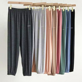 Uued naiste Pantalones Kevadsuvi Modal trükitud kirjaga majapüksid Korea vabaaja pidžaamapüksid naiste magamisriided püksid