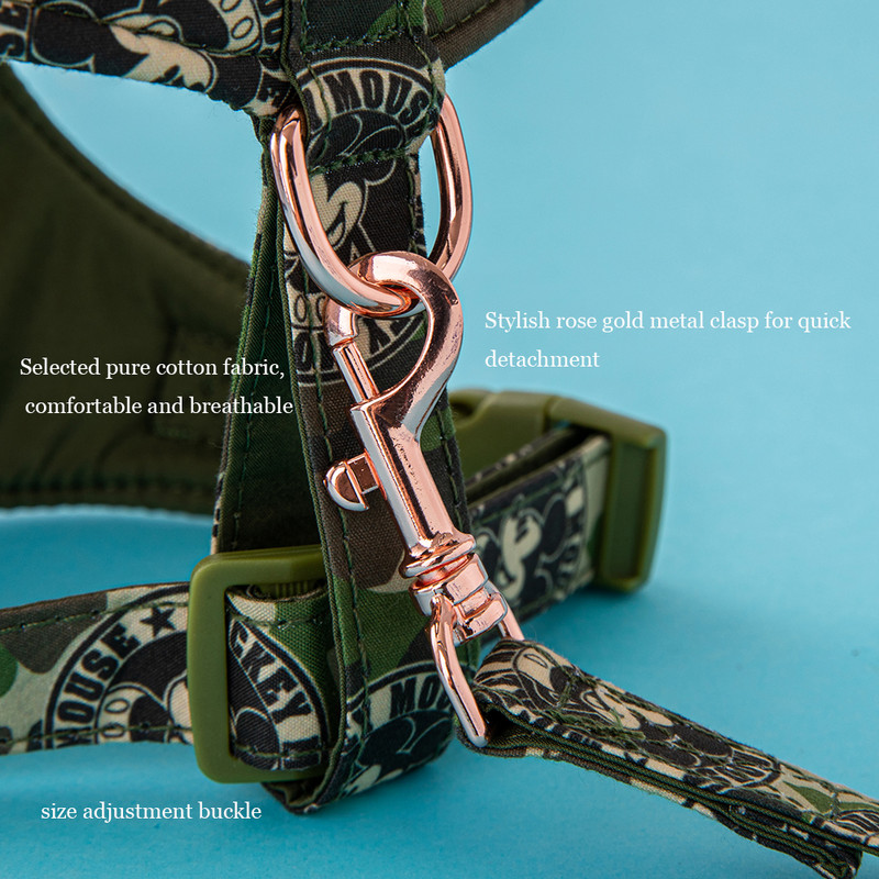 Αξεσουάρ Disney Dog Ρυθμιζόμενο σετ λουριών και λουριών σκύλου Βαμβακερό άνετο λουρί για περπάτημα εξωτερικού χώρου Περιλαίμια για κατοικίδια