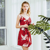 Kuum soodusmüük Must suvine satiinist kimono hommikumantel naiste pruutneitsi pruutneitsi pulmamantel kleit Seksikas lilleline pikk magamisriietus M-3XL