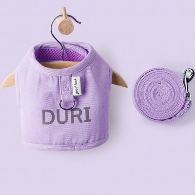 Σετ λουριών και λουριών από βαμβακερό καμβά Ρούχα σκυλιών για μικρά σκυλιά Chihuahua Bichon Harnesses