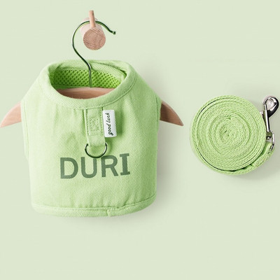 Σετ λουριών και λουριών από βαμβακερό καμβά Ρούχα σκυλιών για μικρά σκυλιά Chihuahua Bichon Harnesses