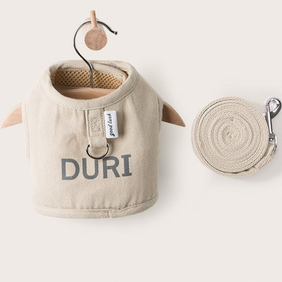 Σετ λουριών και λουριών από βαμβακερό καμβά Ρούχα σκυλιών για μικρά σκυλιά Chihuahua Bichon Harnesses