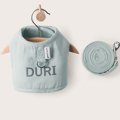 Σετ λουριών και λουριών από βαμβακερό καμβά Ρούχα σκυλιών για μικρά σκυλιά Chihuahua Bichon Harnesses