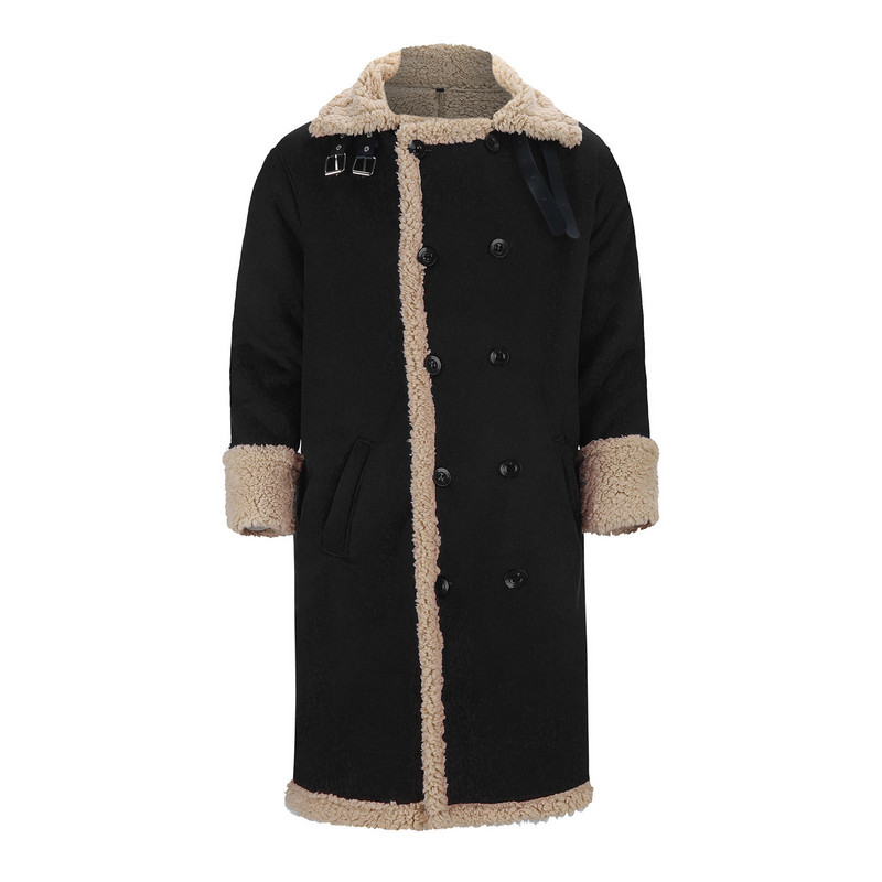 Férfi bőrkabát Vintage vastag kabát Utcai divatos bőrdzsekik férfi bő motoros ruházat hosszú pu bőrkabát