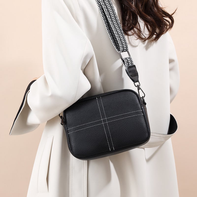 Naiste õlakott Lihtne Crossbody kott Mitmeotstarbeline reguleeritav lai õlarihm Naiste tüdrukute trendikas kott