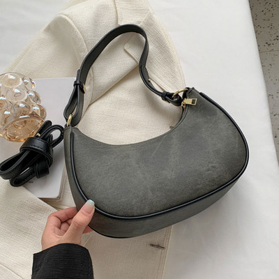 Γυναικεία τζιν τσάντα ώμου μεγάλης χωρητικότητας Half Moon Tote λουράκι Ρυθμιζόμενη Fashion Crescent Τσάντα μασχάλης Casual Commuting Τσάντα